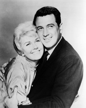 Close-up of Pillow Talk DVD cover featuring Rock Hudson and Doris Day