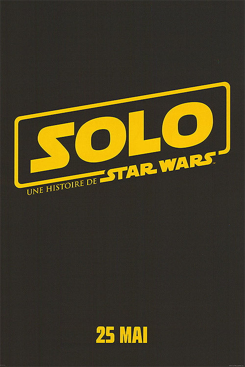 Front cover of Solo: A Star Wars Story French DVD showcasing Han Solo in action.
