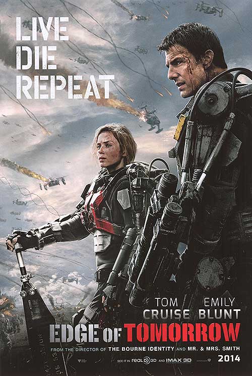 Edge of Tomorrow DVD cover showcasing Tom Cruise in action.