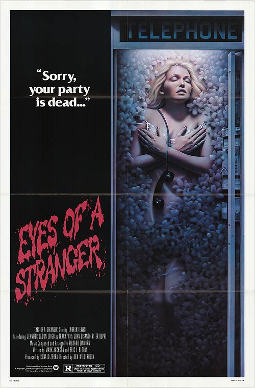 Cover of Eyes of a Stranger showcasing a mysterious figure in the shadows.