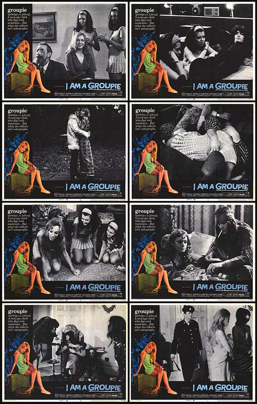 Close-up of the ultimate groupie apparel set featuring various band t-shirts and styles.