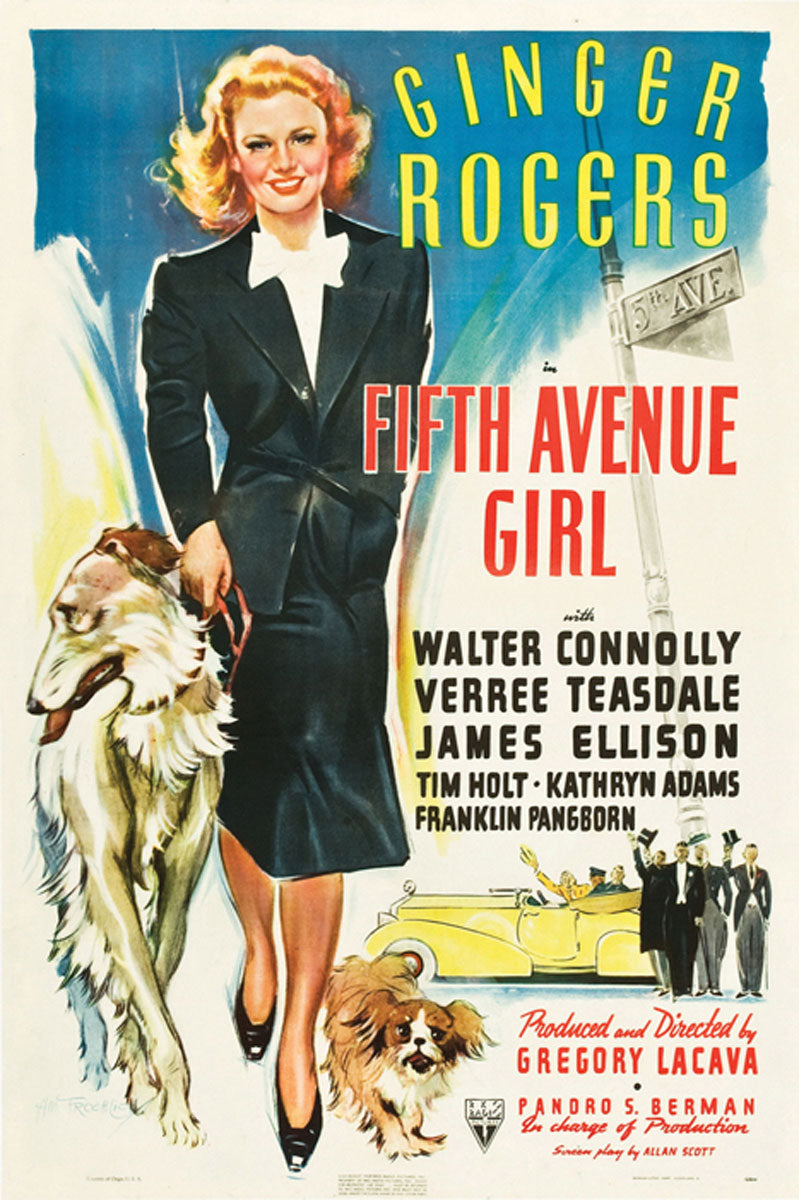 Close-up of Fifth Avenue Girl giclee print showcasing vibrant colors and fine details