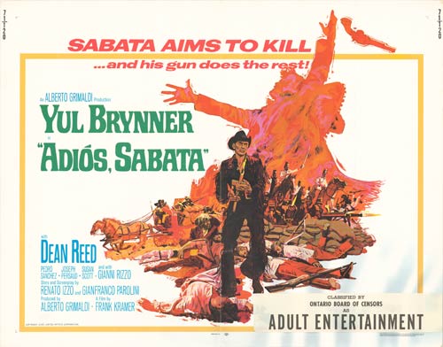 Cover of Adios Sabata DVD collection featuring Yul Brynner in a classic spaghetti western scene.