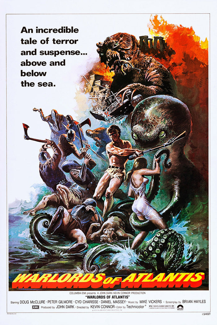 Close-up of Warlords of Atlantis Giclee print showcasing intricate details.