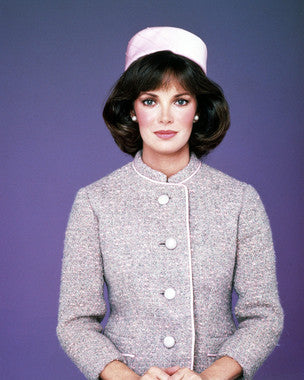 Close-up of authentic Jacqueline Kennedy vintage photo with signature style
