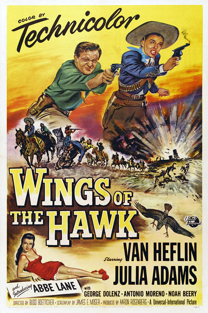 Wings Of The Hawk giclee print hanging on modern living room wall