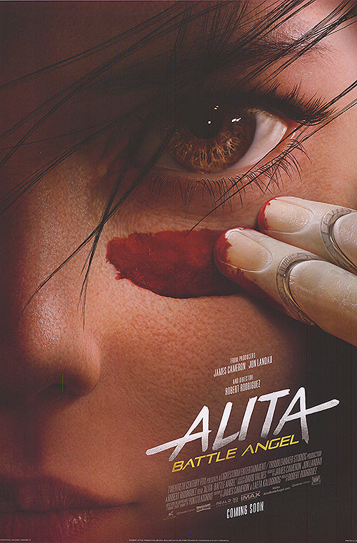 Front cover of Alita Battle Angel Blu-ray showcasing cyberpunk visuals