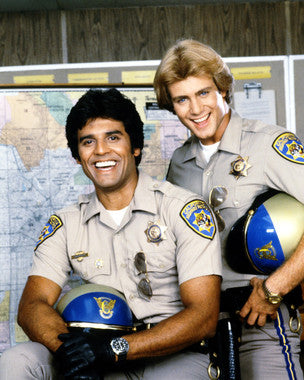 Front view of the CHiPs TV show DVD box set featuring classic episodes.