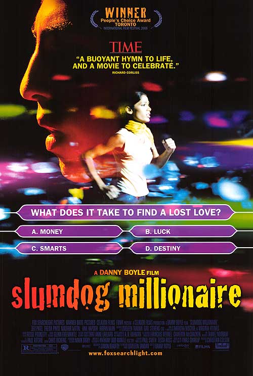 Cover of Slumdog Millionaire DVD with vibrant artwork