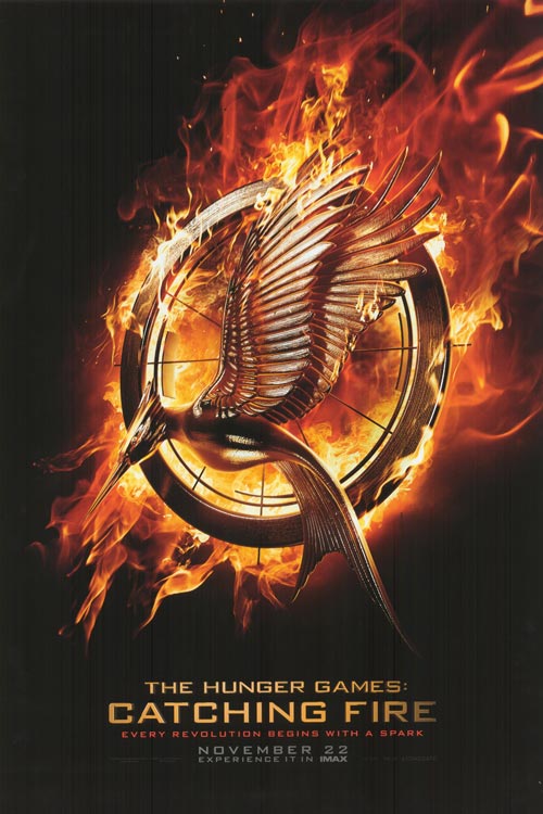 Cover of Catching Fire showcasing the iconic mockingjay symbol.