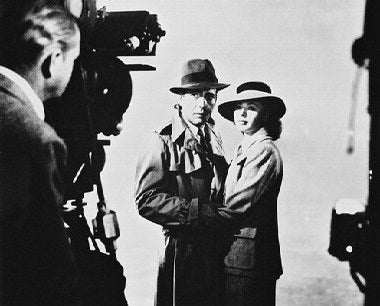 Humphrey Bogart in Casablanca movie poster, a classic film.