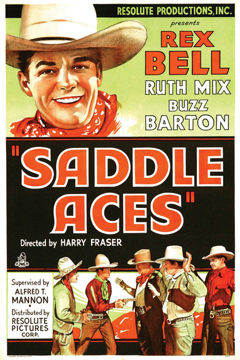 Close-up of Saddle Aces giclee print with vibrant colors and fine details