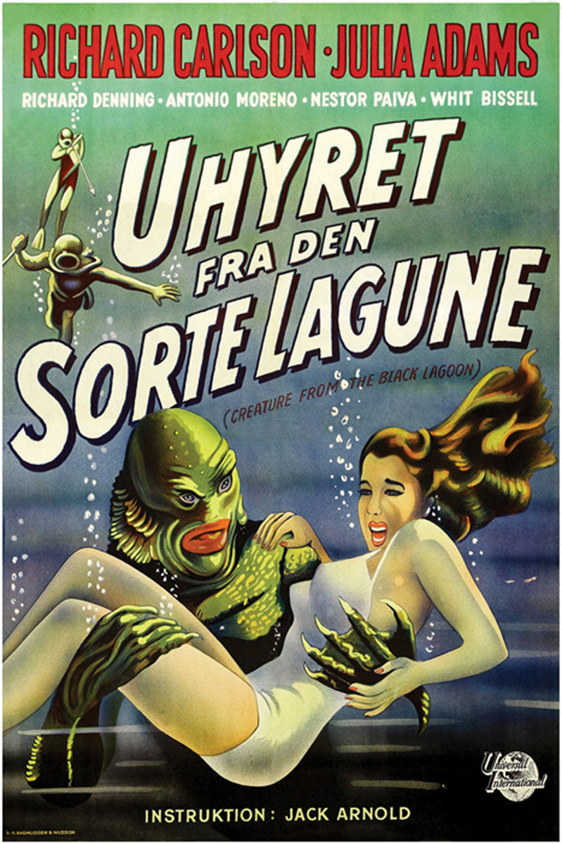 Creature From The Black Lagoon wall decor showcasing detailed Giclee art print.