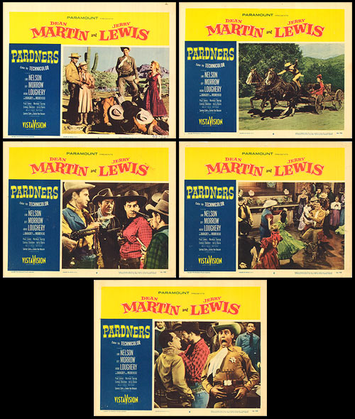 Lobby card from Pardners film showcasing a classic scene.