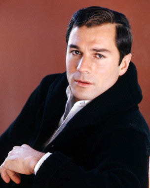 Close-up of George Maharis signed photo showing signature detail