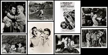 Tarzan's Ultimate Adventure Set showcasing the 8 figures and accessories in a jungle setting.