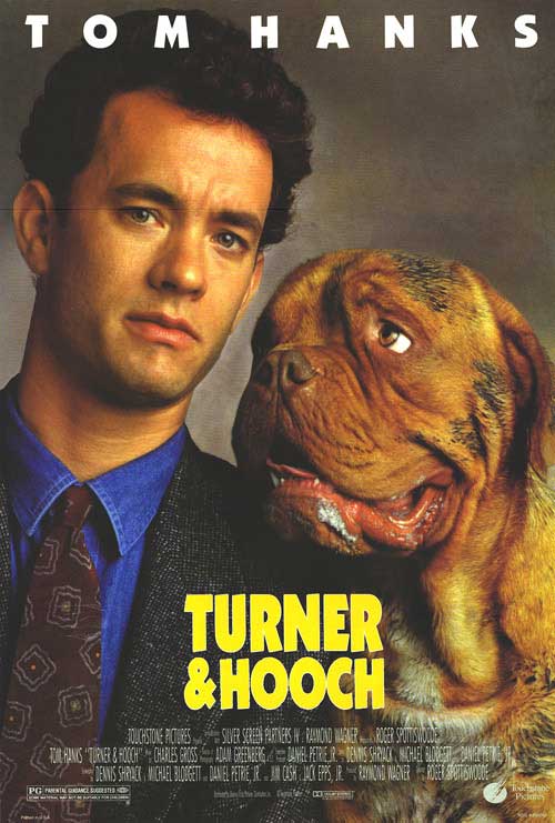 Front view of Turner And Hooch collectible dog figurine, perfect for classic film fans