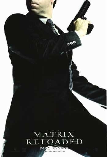 Front view of Agent Smith action figure from Matrix Reloaded.