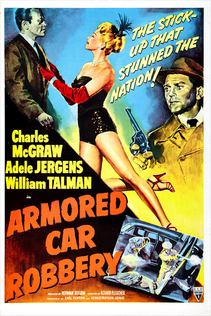 Close-up of the armored car robbery giclee print showcasing vibrant colors and detailed artwork