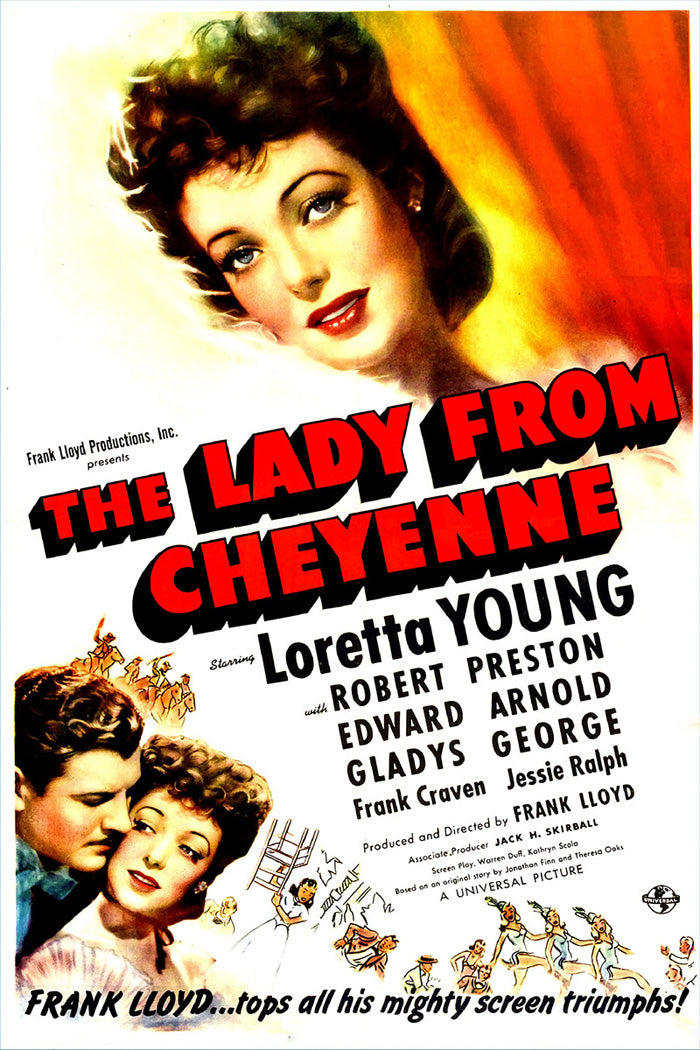 Lady From Cheyenne giclee print showcasing vibrant colors and intricate details, perfect for living room decor.