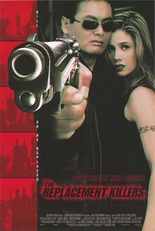 Front cover of Replacement Killers DVD featuring Chow Yun-fat in a dramatic pose