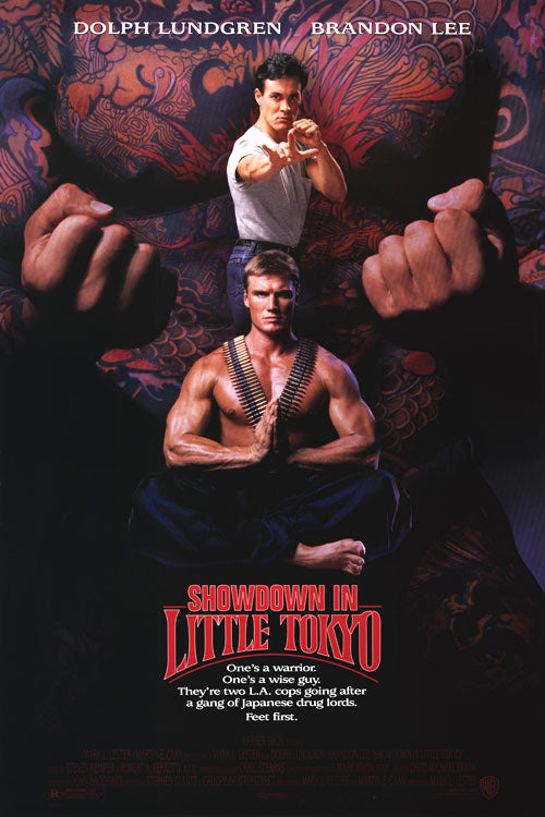 Martial arts fighters in a fierce showdown from Showdown In Little Tokyo