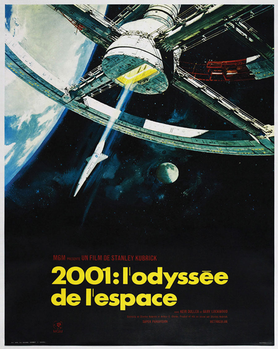 Limited Edition French art print of 2001: A Space Odyssey showcasing vibrant colors and details.