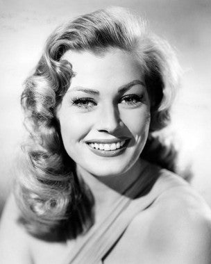 Classic Anita Ekberg film star autograph displayed elegantly.