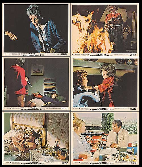 Aunt Alice movie poster featuring Geraldine Page in a classic horror scene.