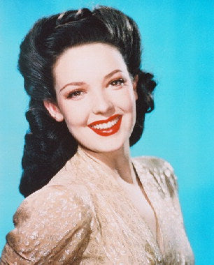 Linda Darnell signed photo showcasing her classic Hollywood glamour.