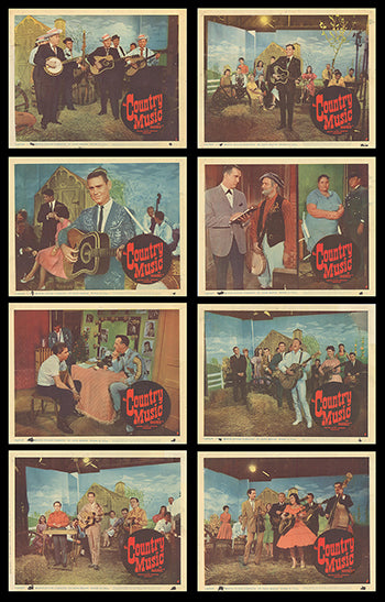 Set of 8 country music collectibles with minor damage, showcasing Broadway themes.
