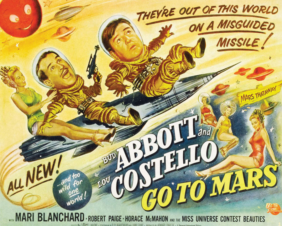 Abbott and Costello Go to Mars Giclee print showcasing vibrant colors and intricate details.