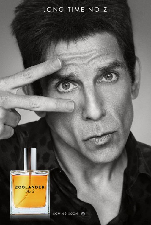 Zoolander 2 DVD cover featuring Derek Zoolander in a stylish pose, perfect for comedy film lovers