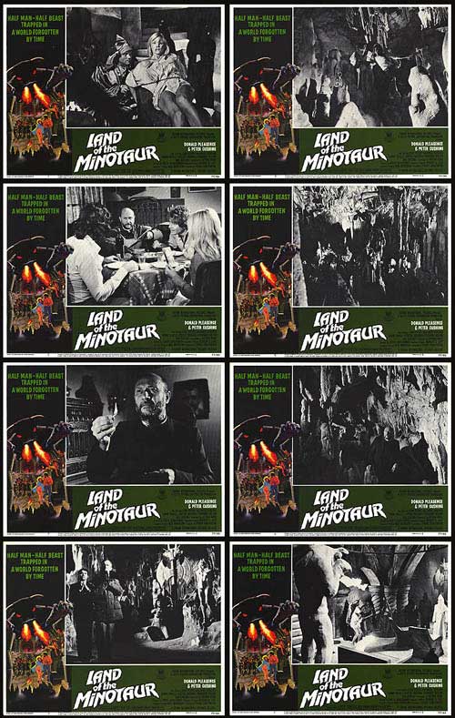 Detailed view of Minotaur's Realm miniatures set showing all 8 figures