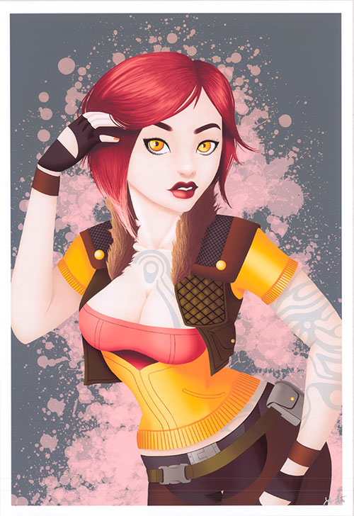 Signed Lilith art print by Indy Lytle, showcasing vibrant colors and detailed artwork.
