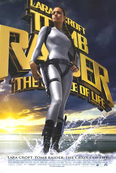 Lara Croft exploring ancient ruins in Tomb Raider: The Cradle of Life.