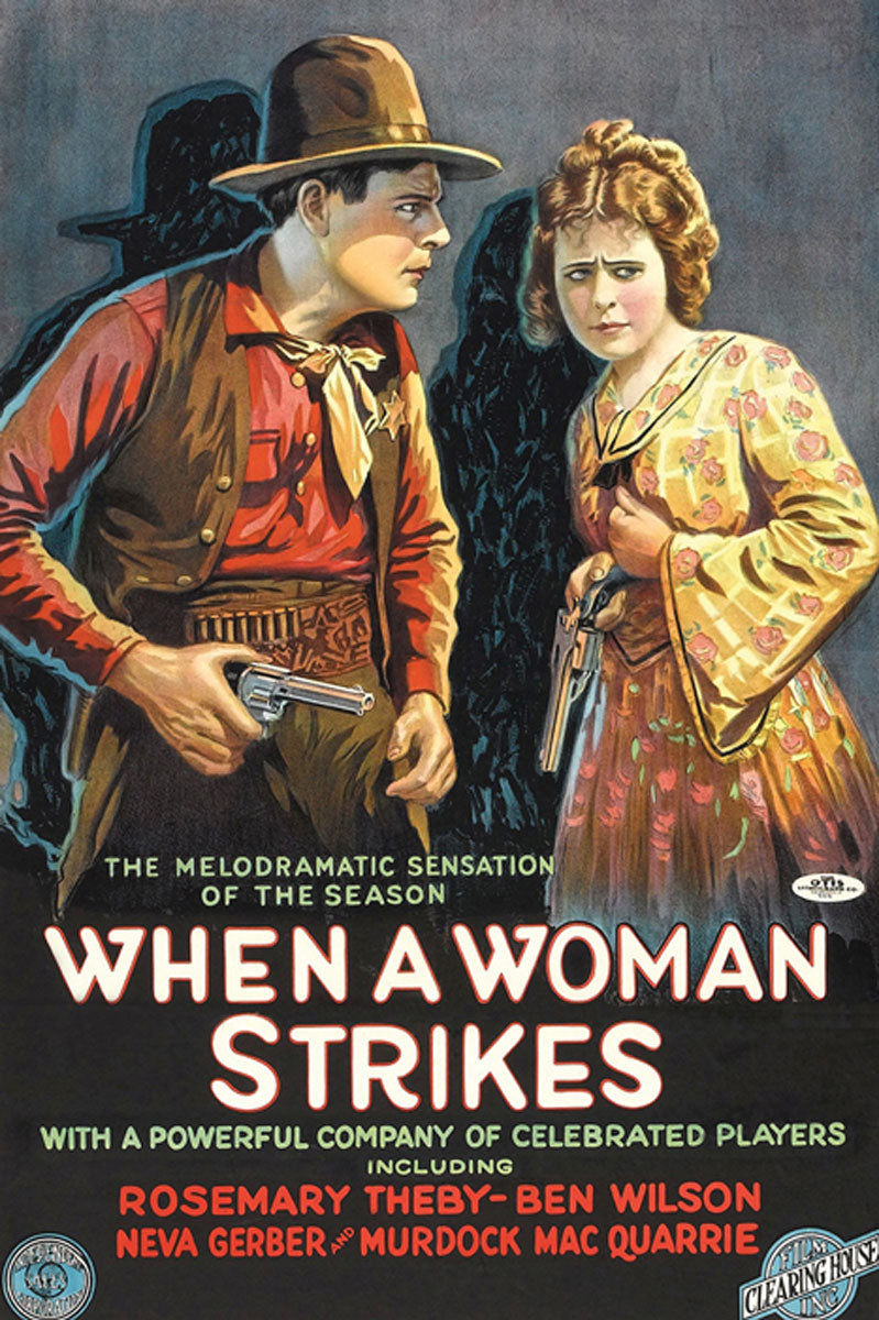 Close-up of 'When A Woman Strikes' giclee art print showcasing detailed brushwork