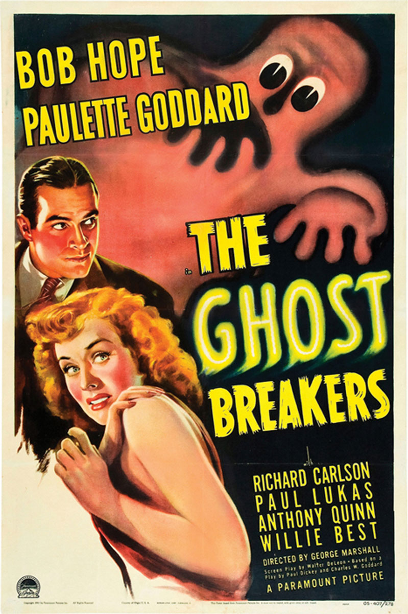 Close-up of Ghost Breakers canvas art with vibrant colors and detailed imagery