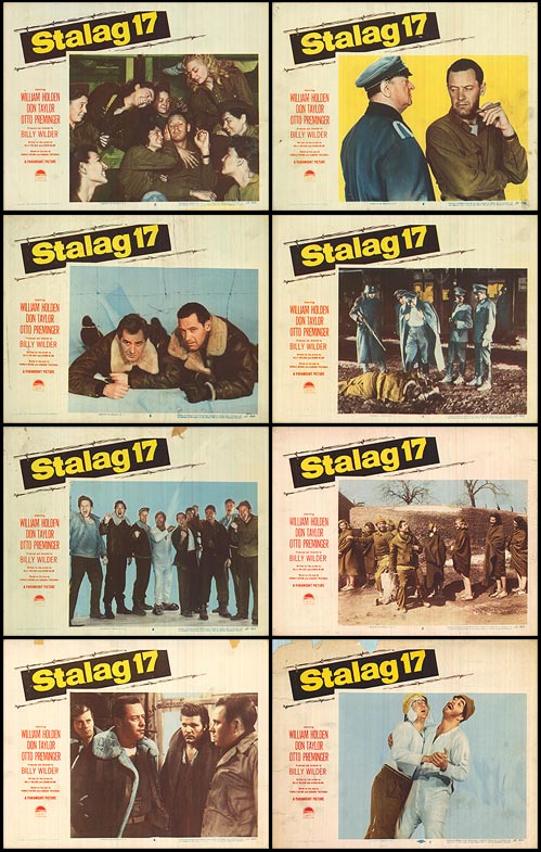 Stalag 17 Vintage Card Set showcasing unique artwork and wear, ideal for collectors.
