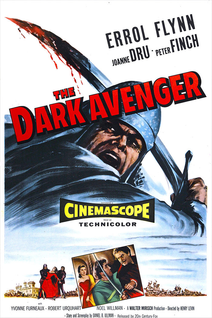 Close-up view of Dark Avenger giclée print showing rich textures and high-definition fantasy detailing.