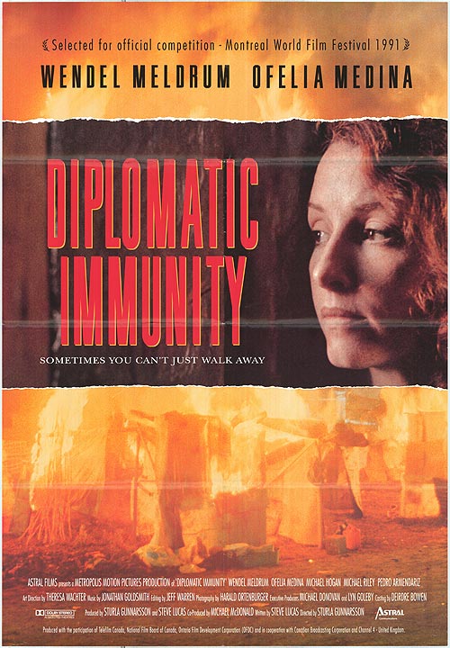 Cover of 'Diplomatic Immunity' highlighting the suspenseful theme.