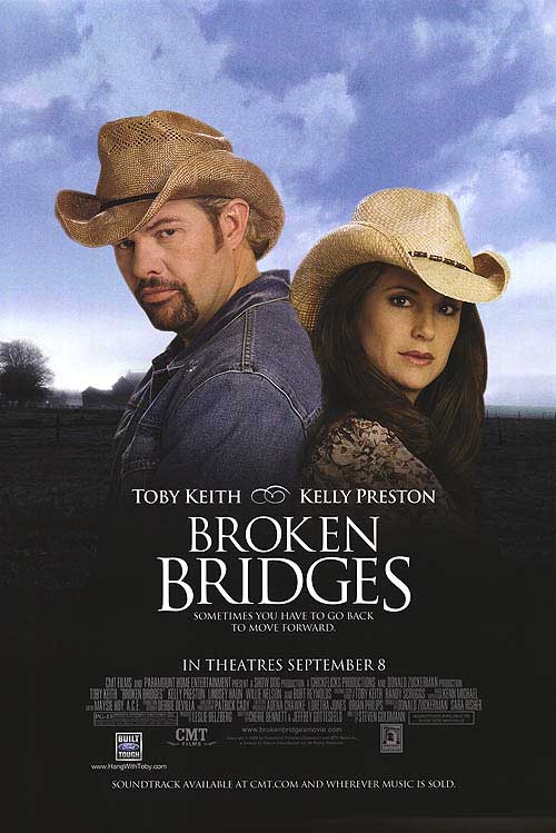 Broken Bridges wall art displayed above a minimalist wooden console table