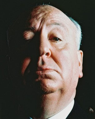 Cover of the Alfred Hitchcock film collection featuring classic thriller films.