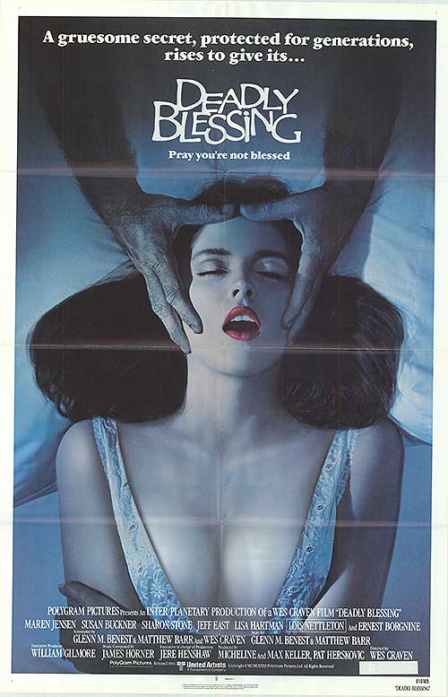 Horror DVD case for Deadly Blessing with dark, eerie artwork
