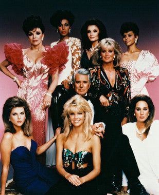 Front cover showcasing Dynasty cast memorabilia for sale featuring Kate O'Mara and Pamela Bellwood