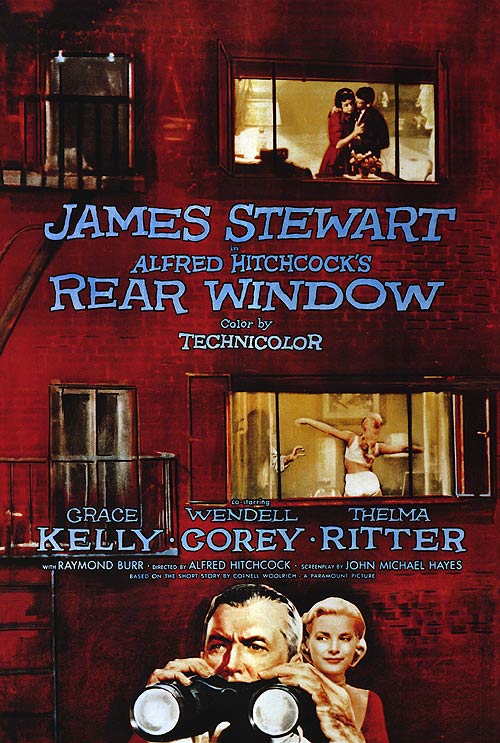 Rear Window vintage art print showcasing intricate details, perfect for modern home design.
