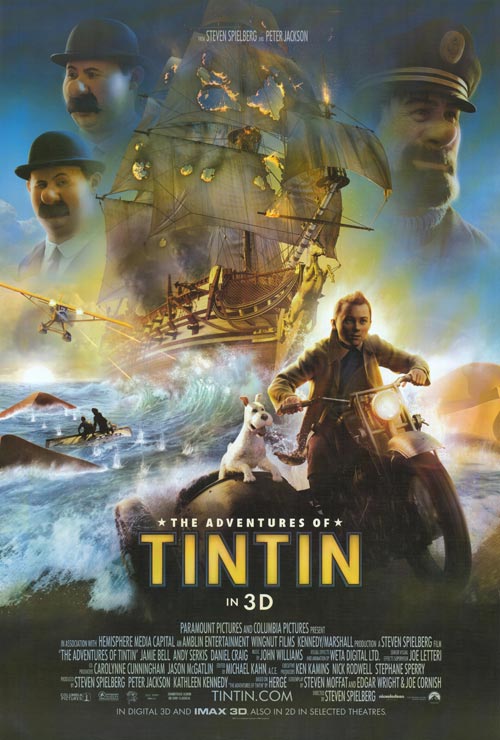 Complete Tintin comic book collection display with colorful covers