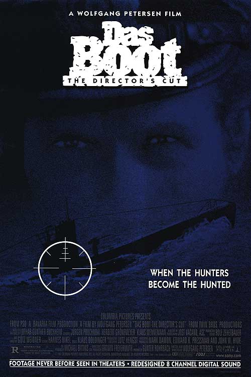 Das Boot The Director's Cut DVD cover featuring submarine artwork