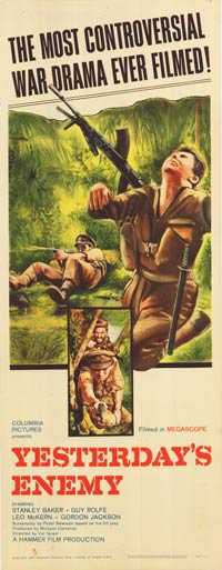Cover of Yesterday's Enemy showing a dramatic war scene