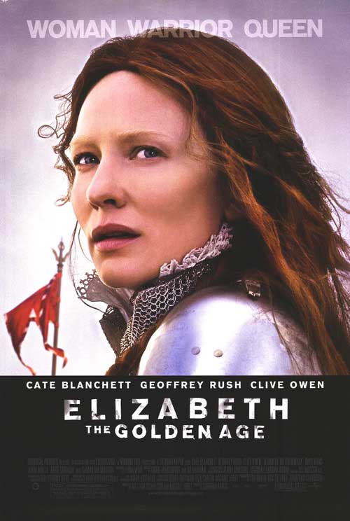 Elizabeth The Golden Age DVD cover with regal imagery and Queen Elizabeth portrait